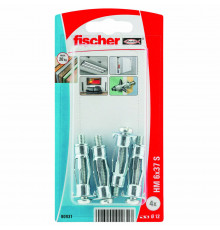 Металлический дюбель для пустотелых конструкций fischer HM S K NV с винтом ОЦ, 12x37/M6x45 мм