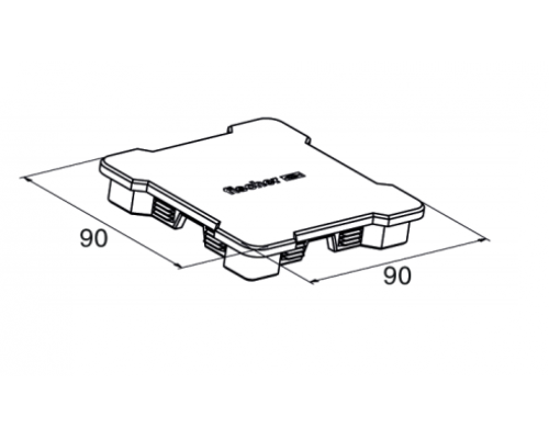 Защитный колпачок fischer FMEC для монтажных профилей FMP, 90x90 мм