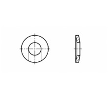Шайба зажимная D 10 (10.5 x 23 x 2,5) DIN 6796 оц.